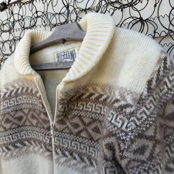 Vintage Outerbound HMS Jacket Boho Fair Isle Sheep Wool Zip Up Jacket MEDIUM - Picture 5 of 11